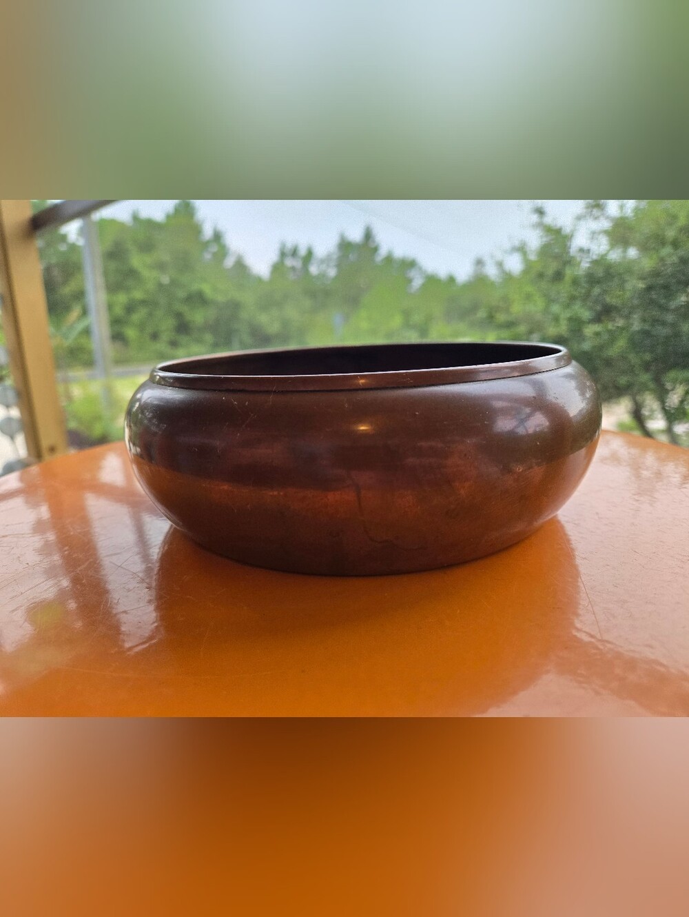 Antique Solid Copper Bowl